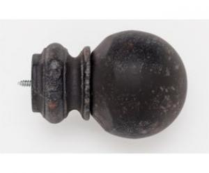 Pedestal Ball Finial With Plug - Iron Oxide - 802